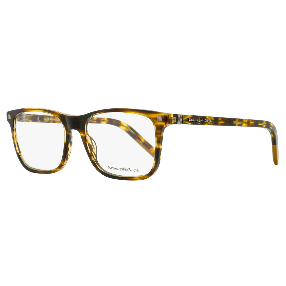 Zegna Vicuna Rectangular Eyeglasses EZ5187 053 Blonde Havana 56mm